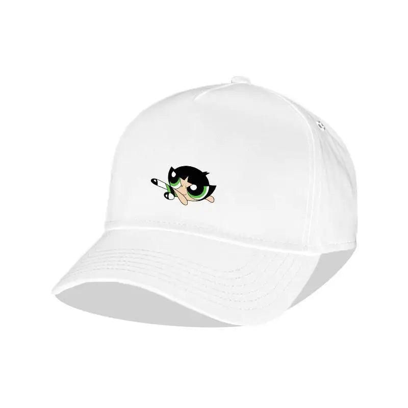 Powerpuff Girls Anime Women's Outdoor Hat Kawaii Fashion Summer Sun Protection Baseball Cap Adjustable Men's Classic Hip Hop Hat