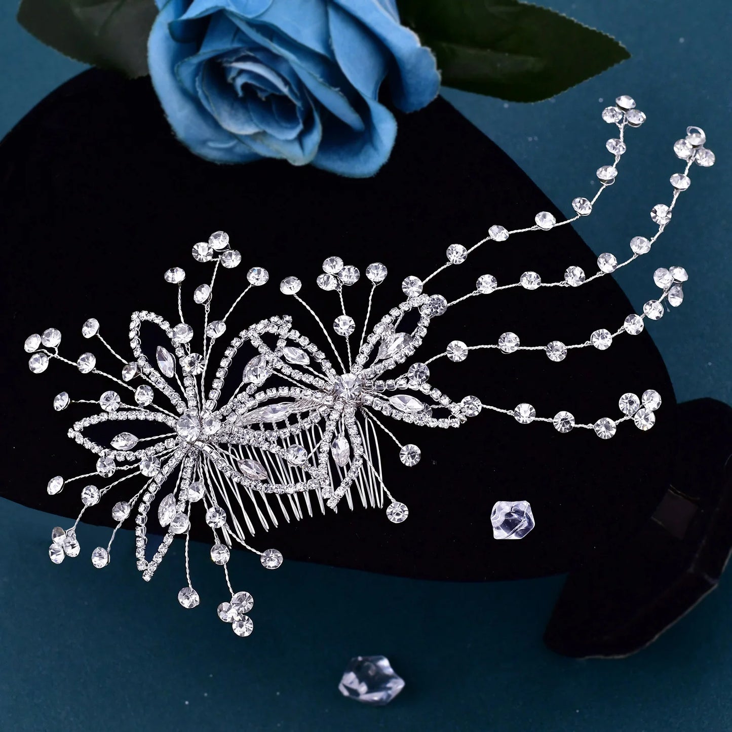 Wedding Comb Rhinestone Bridal Hairpin Wedding Hair Accessories Bride Headdress Pageant Headwear Bridesmaid Tiara HP499