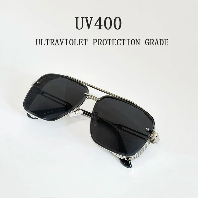 2025 Steampunk Sunglasses For Men Retro Square Punk Sunglasses Women Trendy Luxury Fashion Glasses Gafas De Sol Hombre Zonnebril