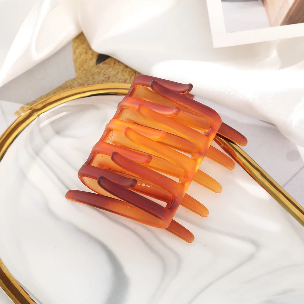 AWAYTR Vintage Frosted Hair Clips Comb Clamp Tooth Hairpin Handmade Girl Hair Accessories Festival Gift Valentine Headwear