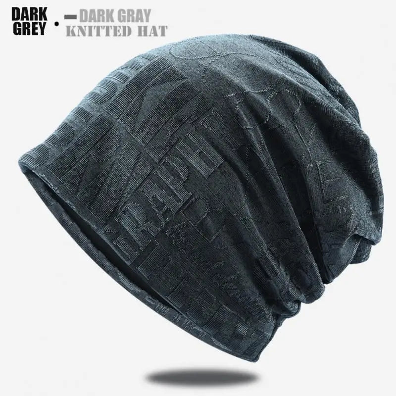 Casual Skullies Beanie Women Knitted Letters Flower Pattern Hats Men Scarf Beanie Multipurpose Outdoor Bonnet Cap Cycling Turban