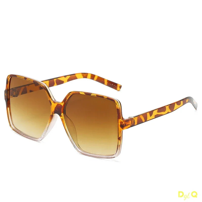 2025 Fashion Women Oversize Sunglasses Gradient Plastic Brand Designer Female Sun Glasses