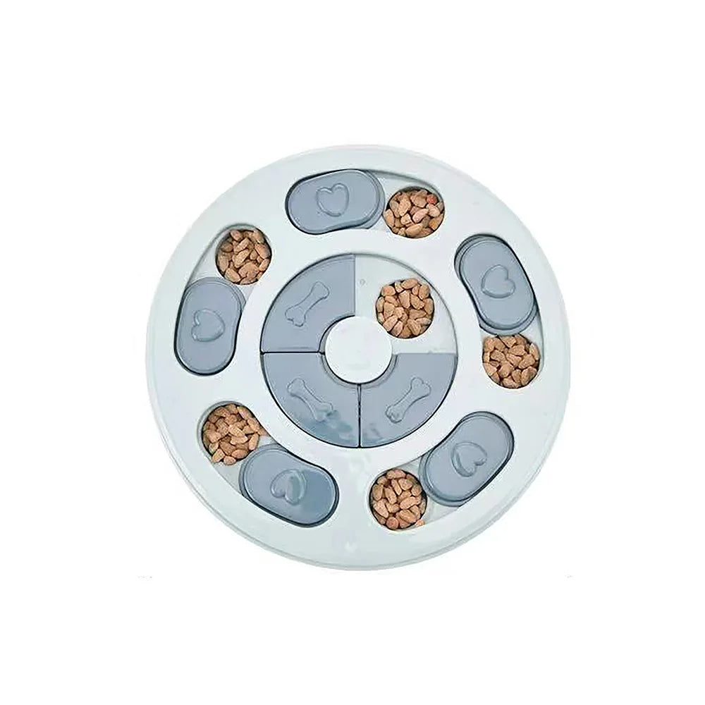 Pet Supplies Cat Dog Turntable Eating Anti-choking Food Puzzle Feeding Interactive Toy Slow Food Tray