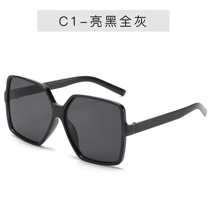 2025 Fashion Women Oversize Sunglasses Gradient Plastic Brand Designer Female Sun Glasses