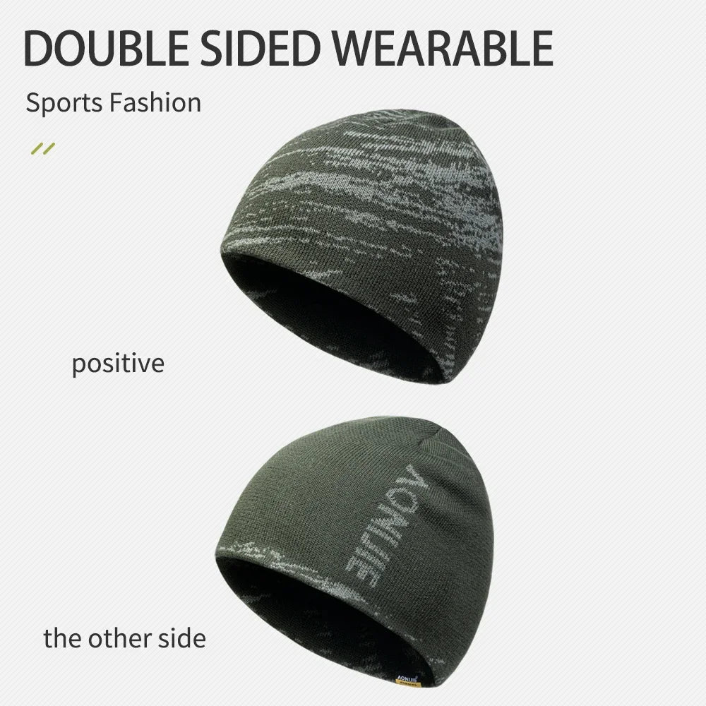 قبعة AONIJIE M41 Marino الصوفية الشتوية المقاومة للرياح والدافئة، ناعمة ومريحة ومناسبة للرجال والنساء والجري وركوب الدراجات 