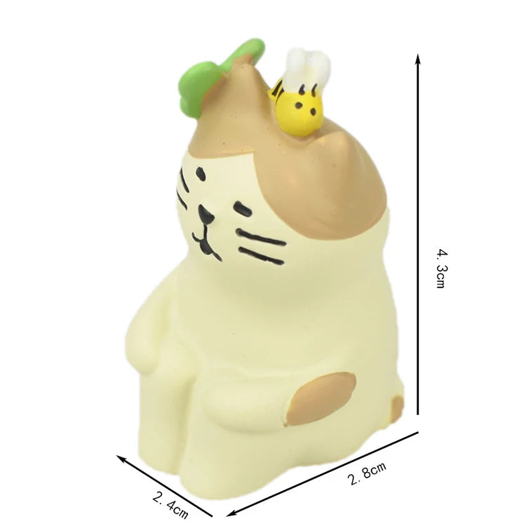 Easter Garden Party Colored Egg Rabbit Garden Ding Cat Sleeps in Spring Travel Doll Resin Home Decoration Festival Gift Crafts