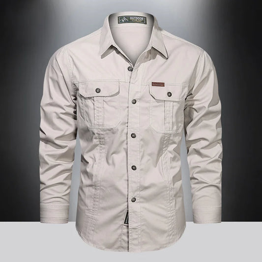 Spring Shirts Men Long Sleeve Casual Cotton Shirt mon