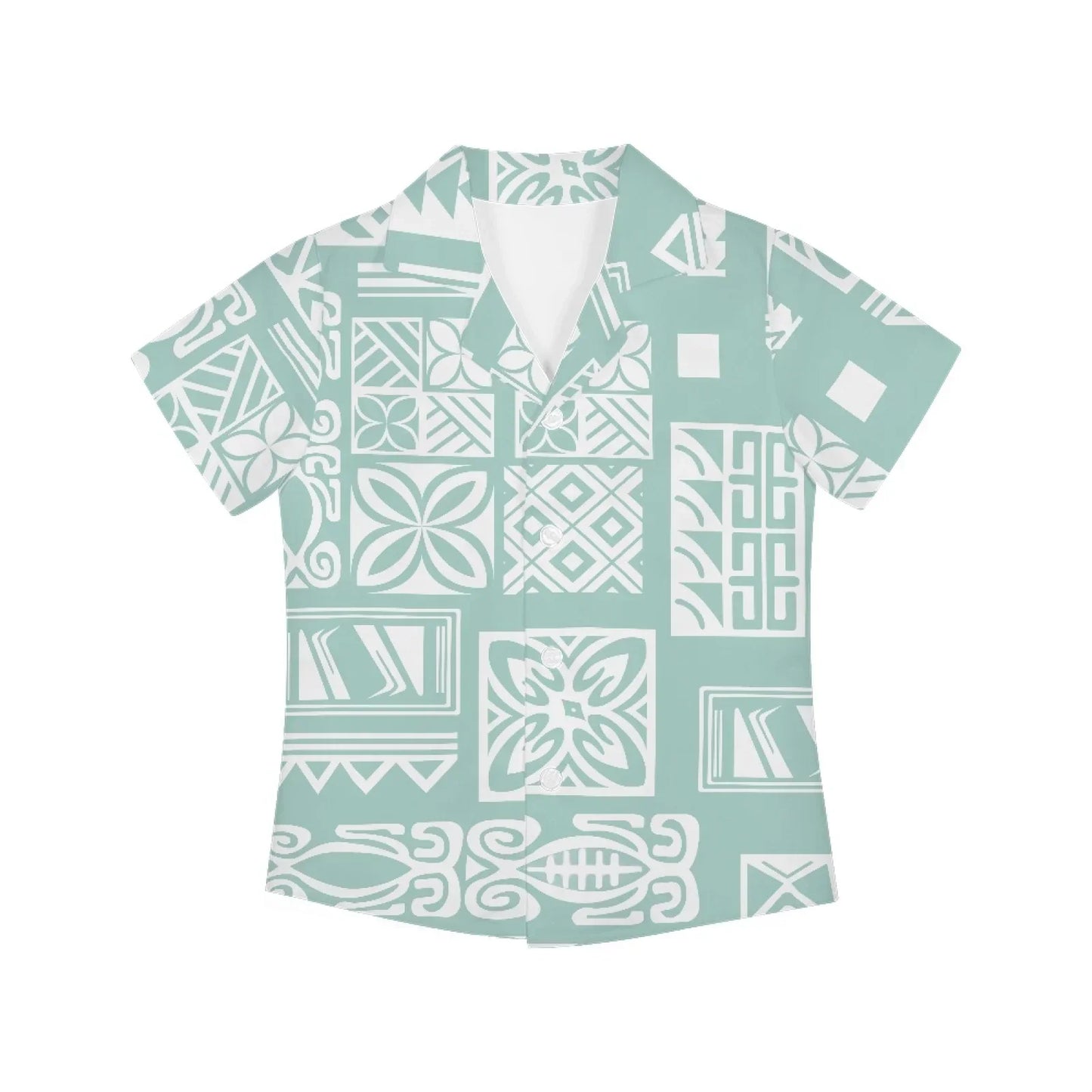 Polynesian Tribal Fijian Totem Tattoo Fiji Prints Children Shirts Fashion Short-sleeved Boys Shirts For Kids Blouses