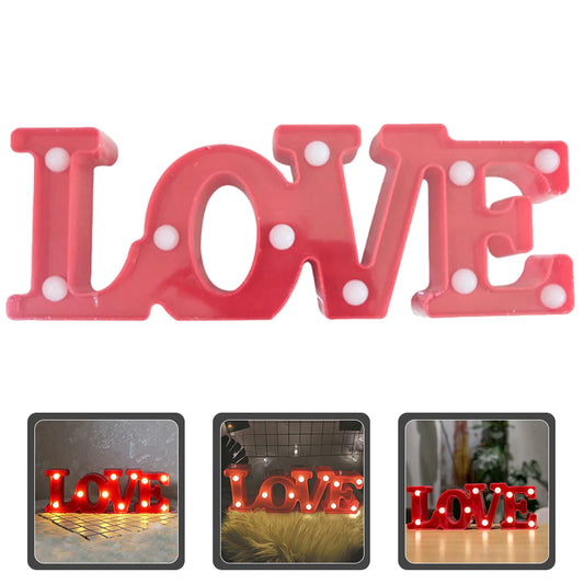 Love Light Dining Room Table Decor Centerpiece Lamp Decoration Marquee Lights Valentine Plastic Sign Valentines Day Letter for