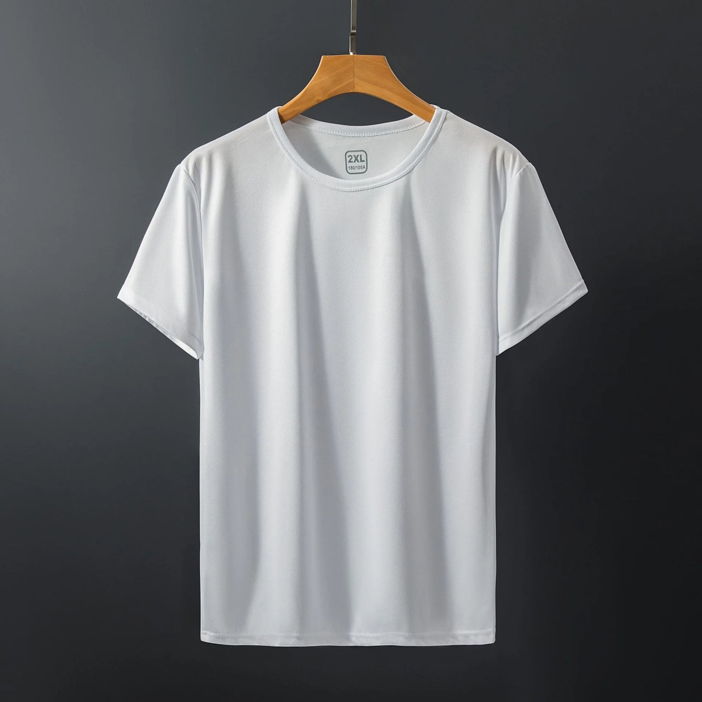 Summer Men's T-shirts Ice Silk Tops Men Short Sleeve Casual Fashion Men Clothing Basic Shirt O Neck Solid Color Classical Tshirt