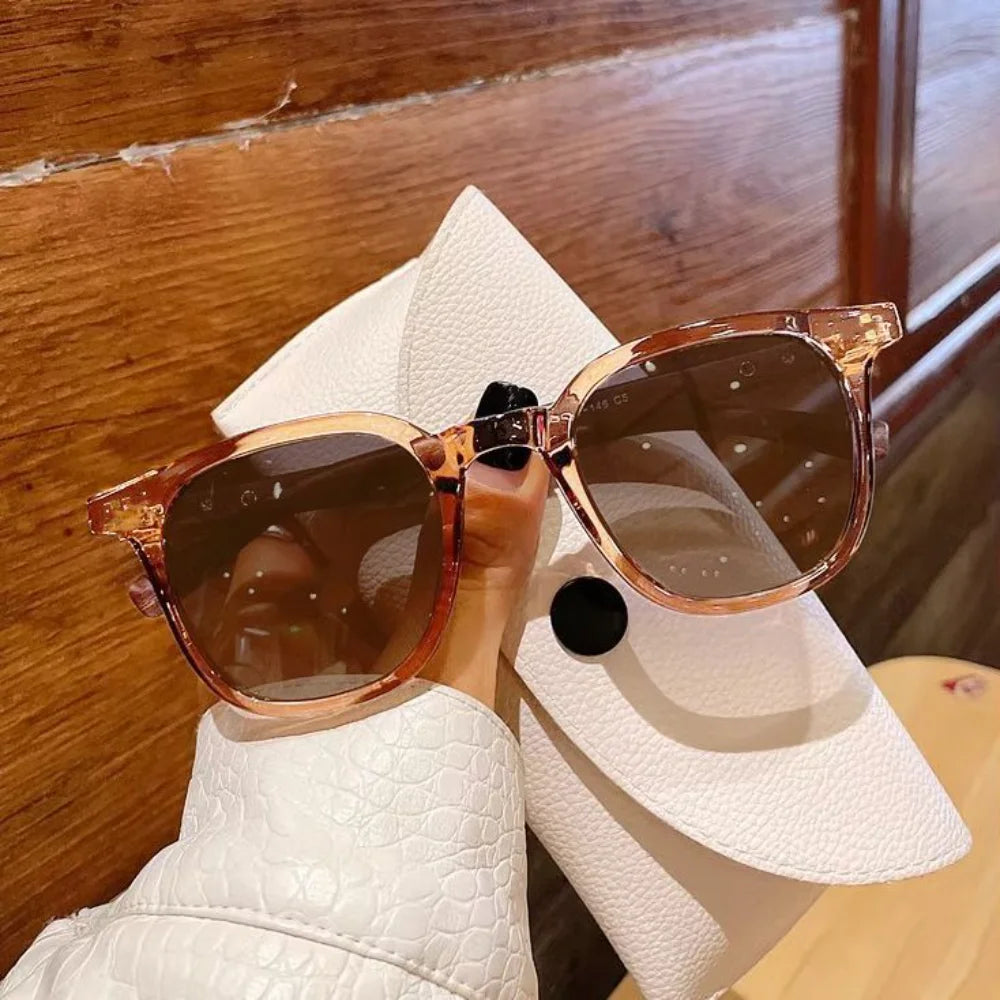 New Vintage Square Frame Sunglasses for Women and Men  Wood Grain Fashion Sun Glasses UV 400 Protection Eyewear Trend Shades