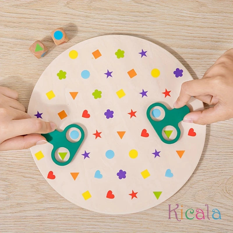 Holztischspiel, interaktives Eltern-Kind-Spiel, Puzzle-Form-Matching-Spielzeug, Konzentrationstraining, Bilderfindungsspielzeug 