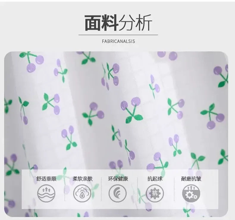 spring summer Kids Girls Princess Teenager Floral chiffon white fruit print Dresses Clothing  4 - 14 Years