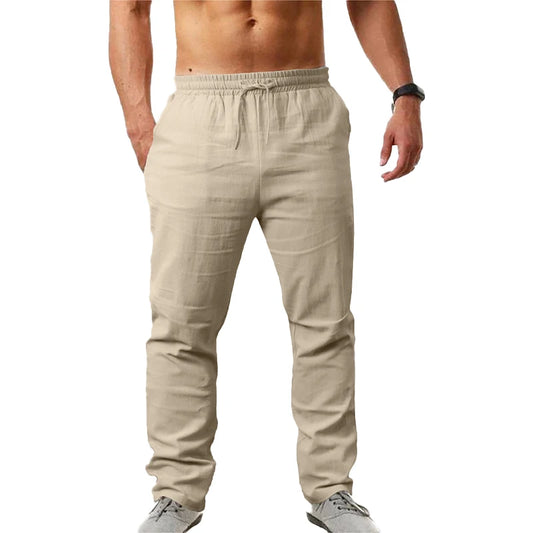 Solide Slim Fit Hose für Herren, trendige Freizeithose für den Alltag 