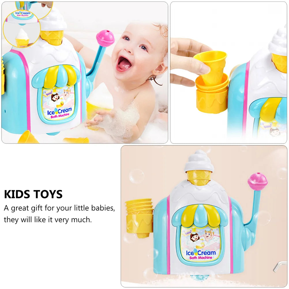 Mist Ice Cream Bubble Machine Baby Bath Accessories Kids Toy Toys Child Plaything Shower Playthings Toddler