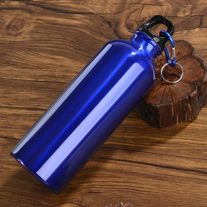 Outdoor-Sport Aluminium Wasserflasche Tragbarer Wasserbecher Bergsteigen Schnalle Kleine Öffnung Einschichtbecher 