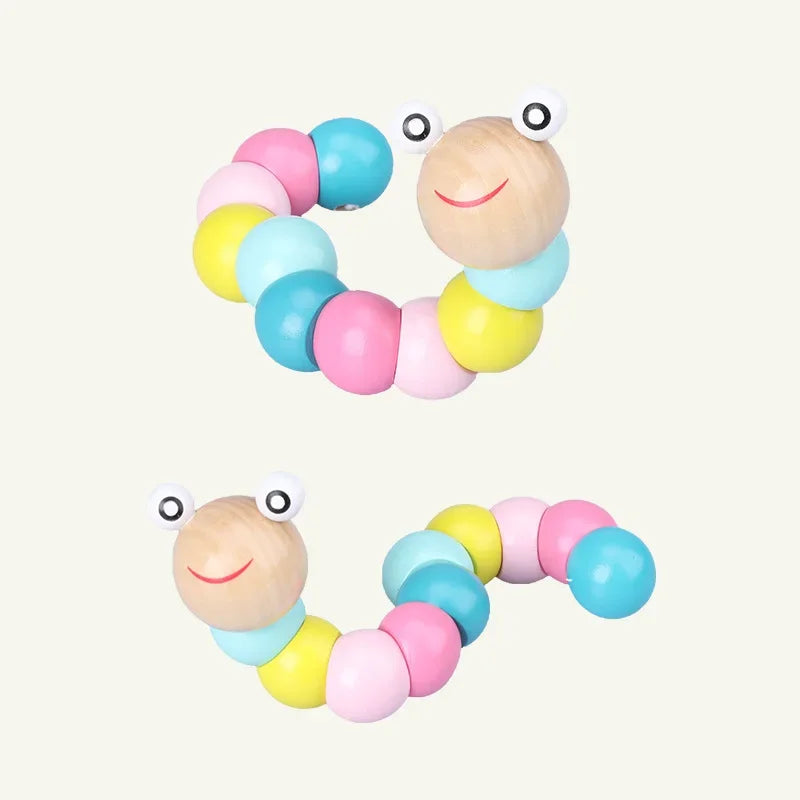 Baby-Lernspielzeug Montessori Holz 3D Spielzeug Kindheit Lernen Kinder Baby Bunte Holzblöcke Für Kinder Weihnachtsgeschenk 