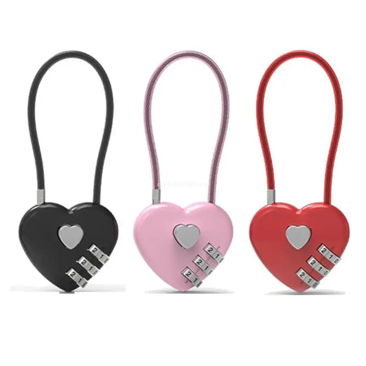 Solid Wish-Lock Heart Padlock for Lovers Wedding Padlock Long Wire Rope-Lock Anniversary Valentines Day Gift Dropship