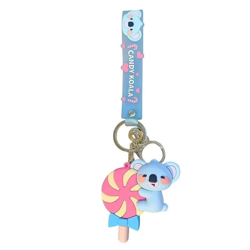 Cute Cartoon Dessert Koala Keychain Doll Bag Pendant Wholesale Gifts for Kids Friends Accessories Key Holder Tag