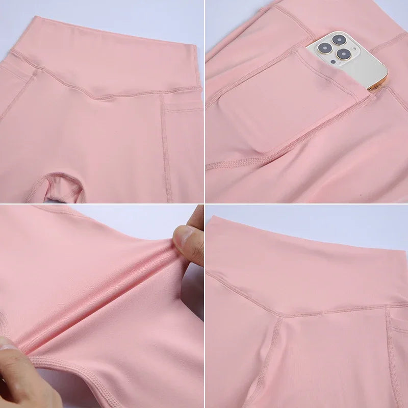 Womens Gym Jogging Pants Fitness Leggings Yoga Tights Clothes Fitness Ladiesn Compression Pants Outdoor Sportswear Pocket Design