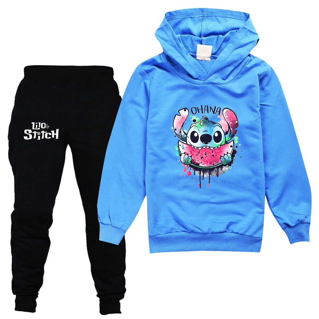 Disney Lilo Stitch Kids Clothing Sets Suit Boys Girls Tracksuits Kids Brand Sport Suits Stich Hoodies Teen Tops Pants 2Pcs Set