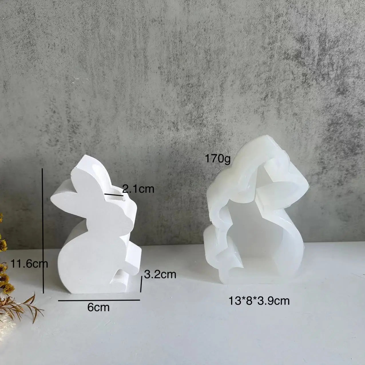 Easter Bunny Candle Holder Mold DIY Candlestick Cement Gypsum Silicone Mold Epoxy Resin Ornaments Mold Home Decoration Crafts