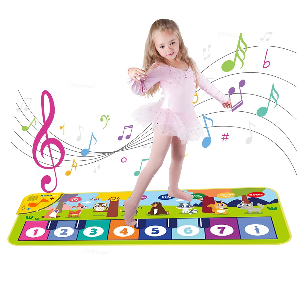 Klaviermatte für Kinder, Bodentastatur, Tanzmatte, Baby, Fitness, Spielen, Musikteppich, Musikinstrument, Spielzeug, Mädchen, Jungen, Geschenk 