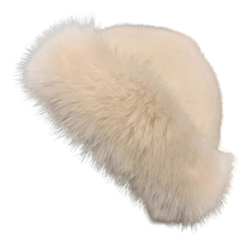 Mode Plüsch Eimer Hut für Frau Shopping Reise Fischer Hut Russische DXAA 