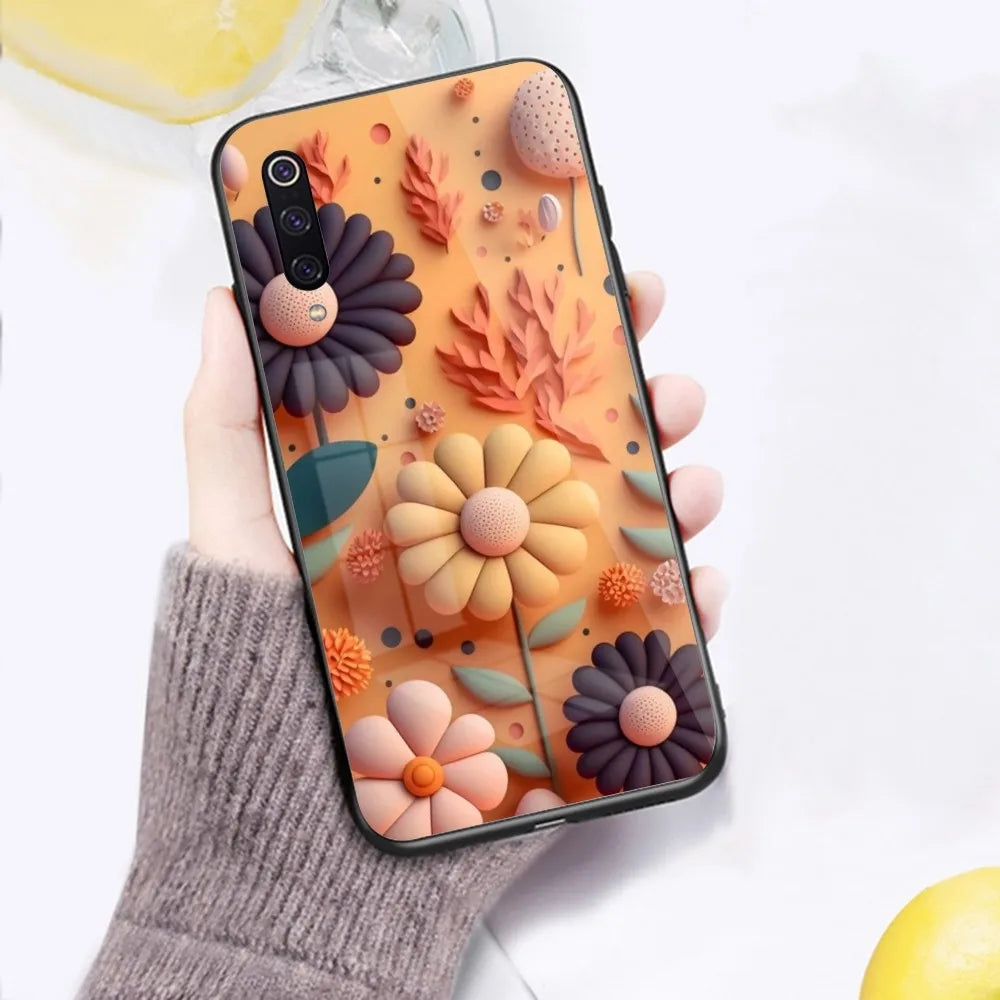 Daisy Flower Art Mobile Cell Phone Case for Xiaomi 13 12 11T 10 9 Lite Redmi Note 12 11 10 10S Pro 9 9A 8 PC Glass Cover Funda