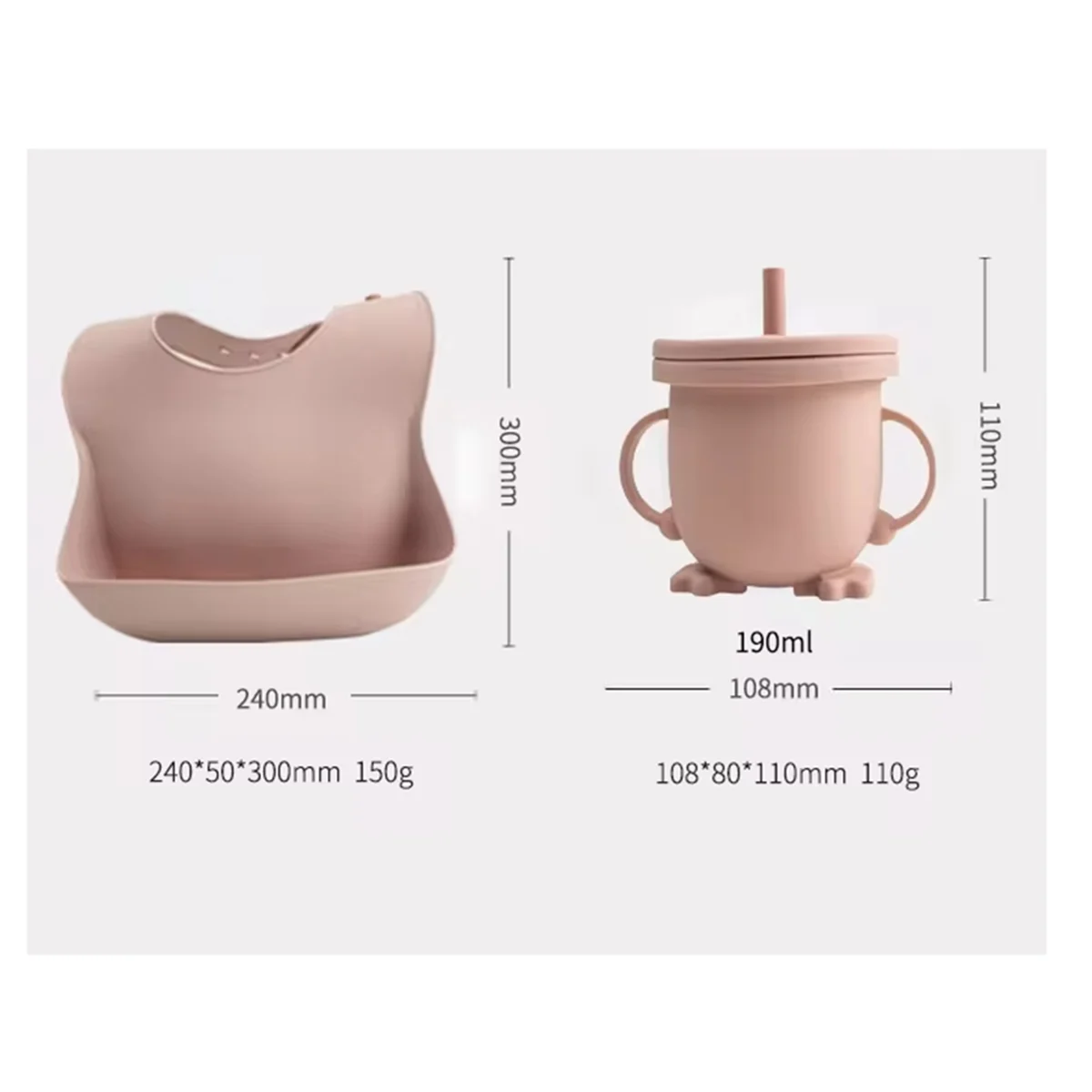 Children'S Tableware Set Baby Complementary Food Training Silicone Tableware Baby Suction Cups Bowls Baby Supplies A