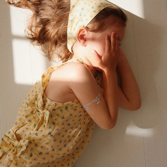 Summer Girl's Clothing  Cherry Bow Princess Dresses Toddler Girls Casual Flower Slip Dress Cotton