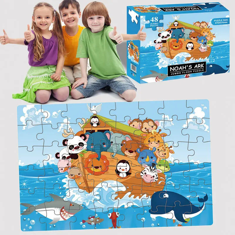 48 Pieces Puzzle Jigsaw Marine Animals Decompress Educational Toys for Adult Children Creative Puzzle Game Gift P460