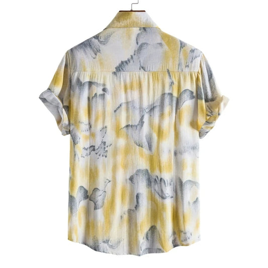 Summer Luxury Men's Shirt Short Sleeve Man T-shirt Fashion Shirts And Blouses Clothing Social T-shirts Hawaiian High Quality