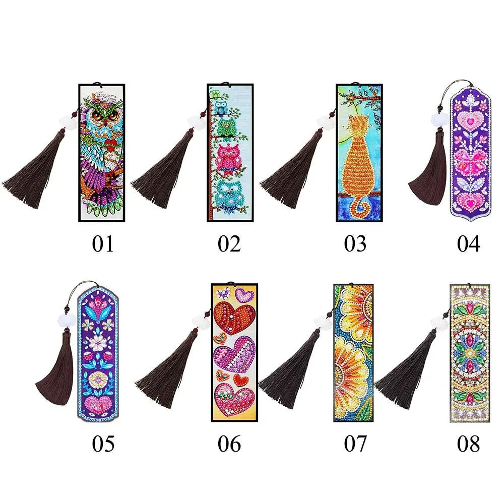 DIY Material Kit Diamond Embroidery Handmade Gifts Art Crafts Kits Tassel Bookmark Diamond Painting Bookmark Book Mark Bookmark