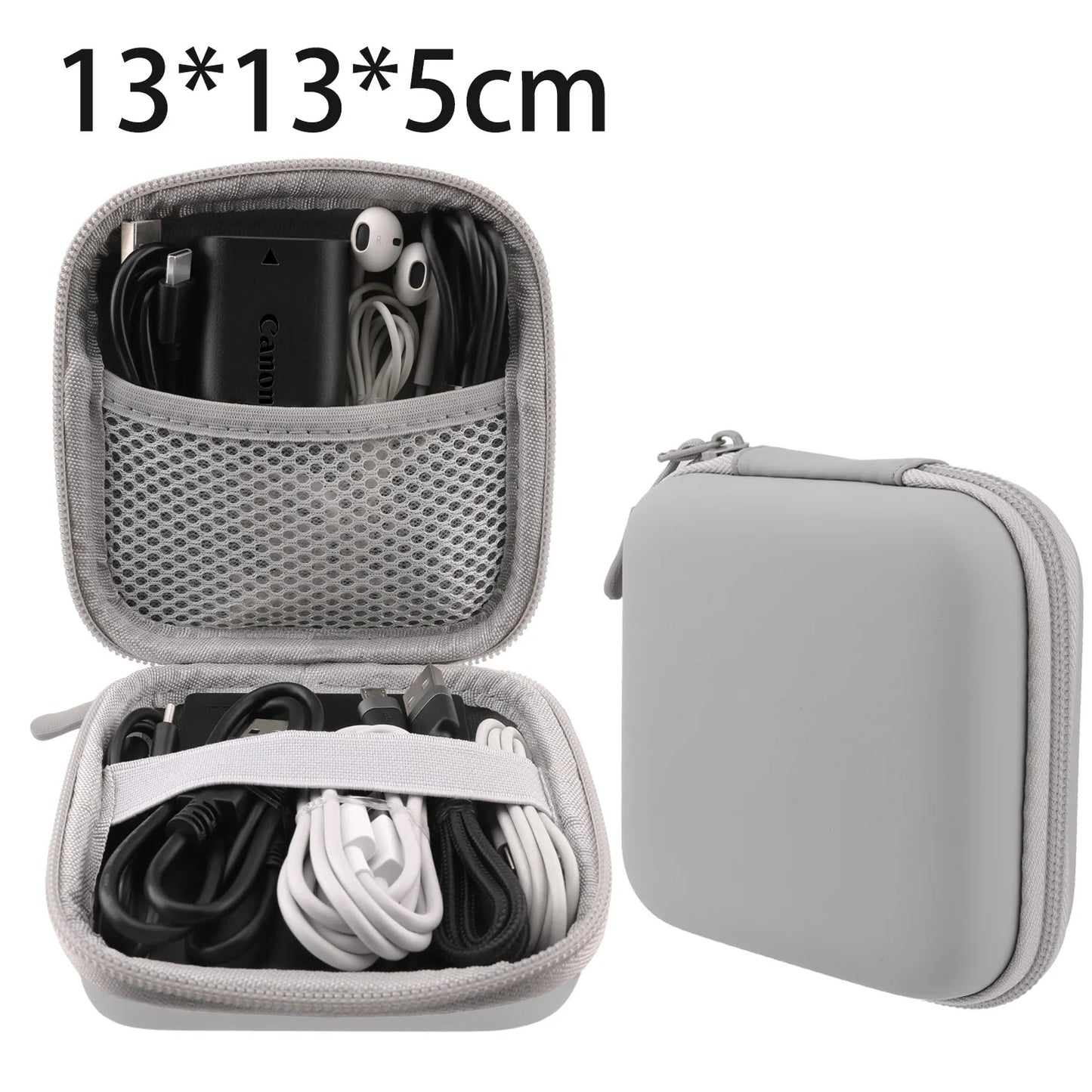 Tragbare Aufbewahrungstasche für Kopfhörer, Datenkabel-Organizer-Tasche, multifunktionale Hülle für digitale Gadgets für Ladegerät, U-Disk, Schutzhülle 