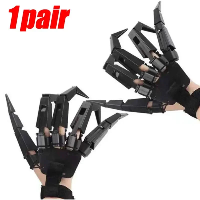 Halloween Articulated Fingers Scary Fake Fingers Skeleton Hand Cosplay Finger Glove Realistic Horror Ghost Claw Prop Party Decor
