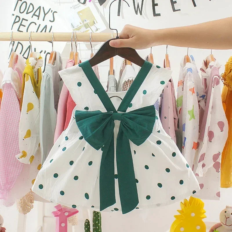 2023 Summer Baby Girl Clothing Newborn Infant Girls Dress Patchwork Mesh Princess Dress Toddler Kids Birthday Party Clothes