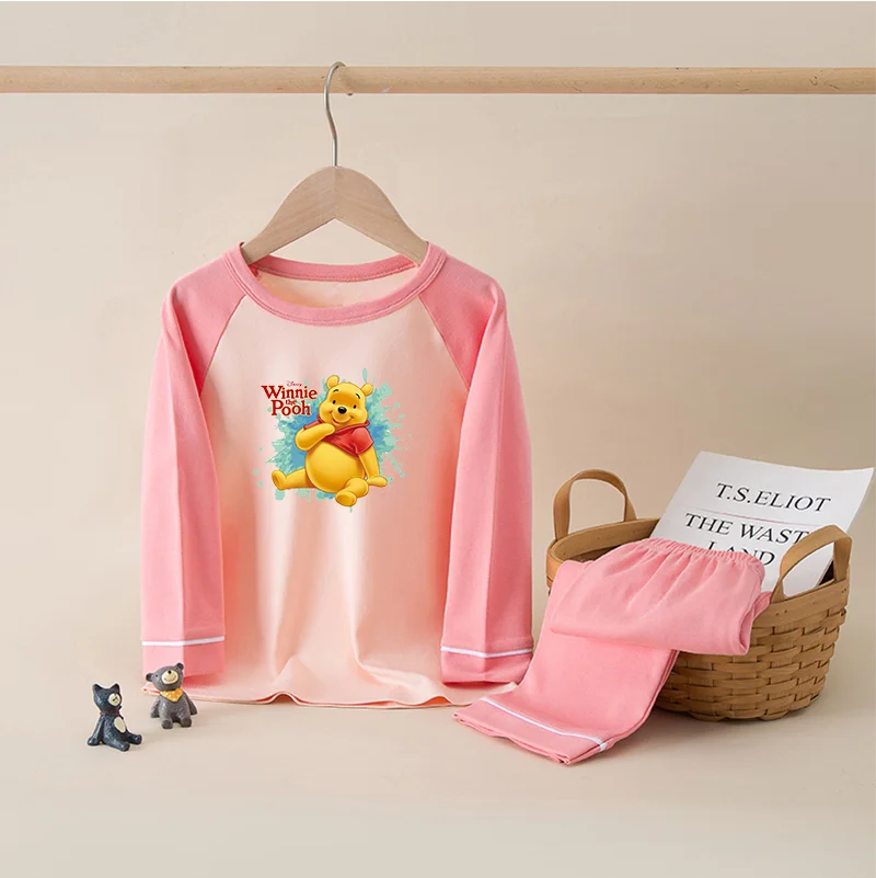 Winnie the Pooh  Cotton Kids Pajama Sets ,Sleeping Clothing Sets, long Sleeve Pants Sleepwear