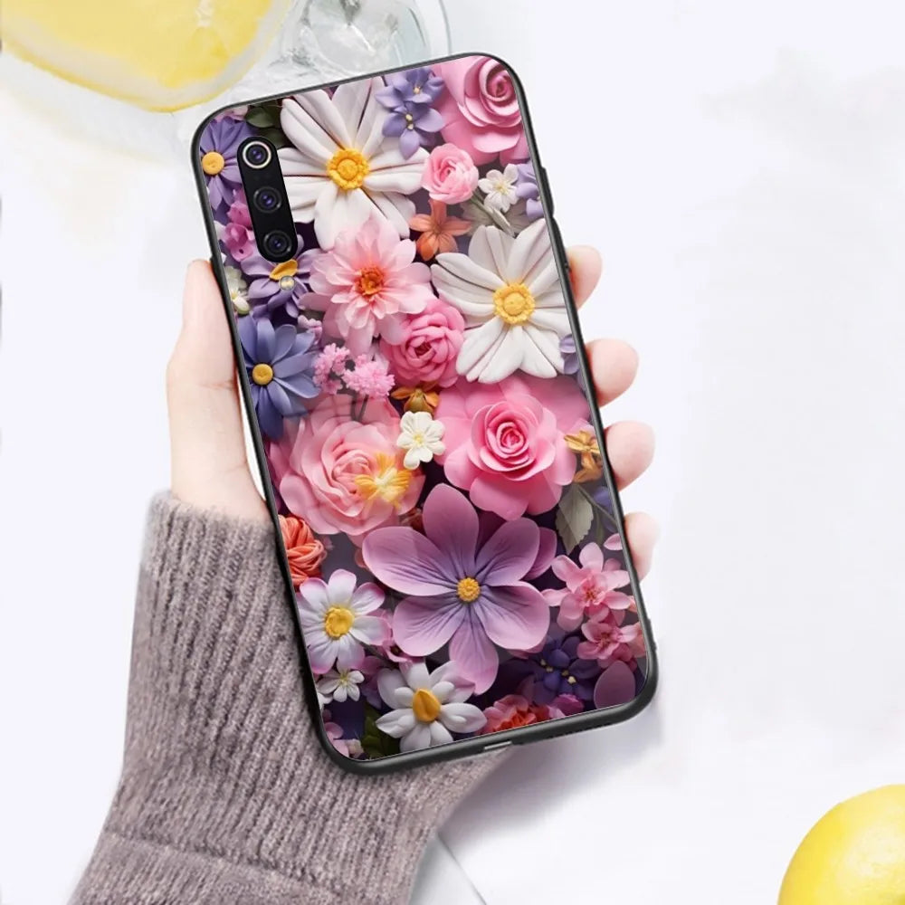 Daisy Flower Art Mobile Cell Phone Case for Xiaomi 13 12 11T 10 9 Lite Redmi Note 12 11 10 10S Pro 9 9A 8 PC Glass Cover Funda