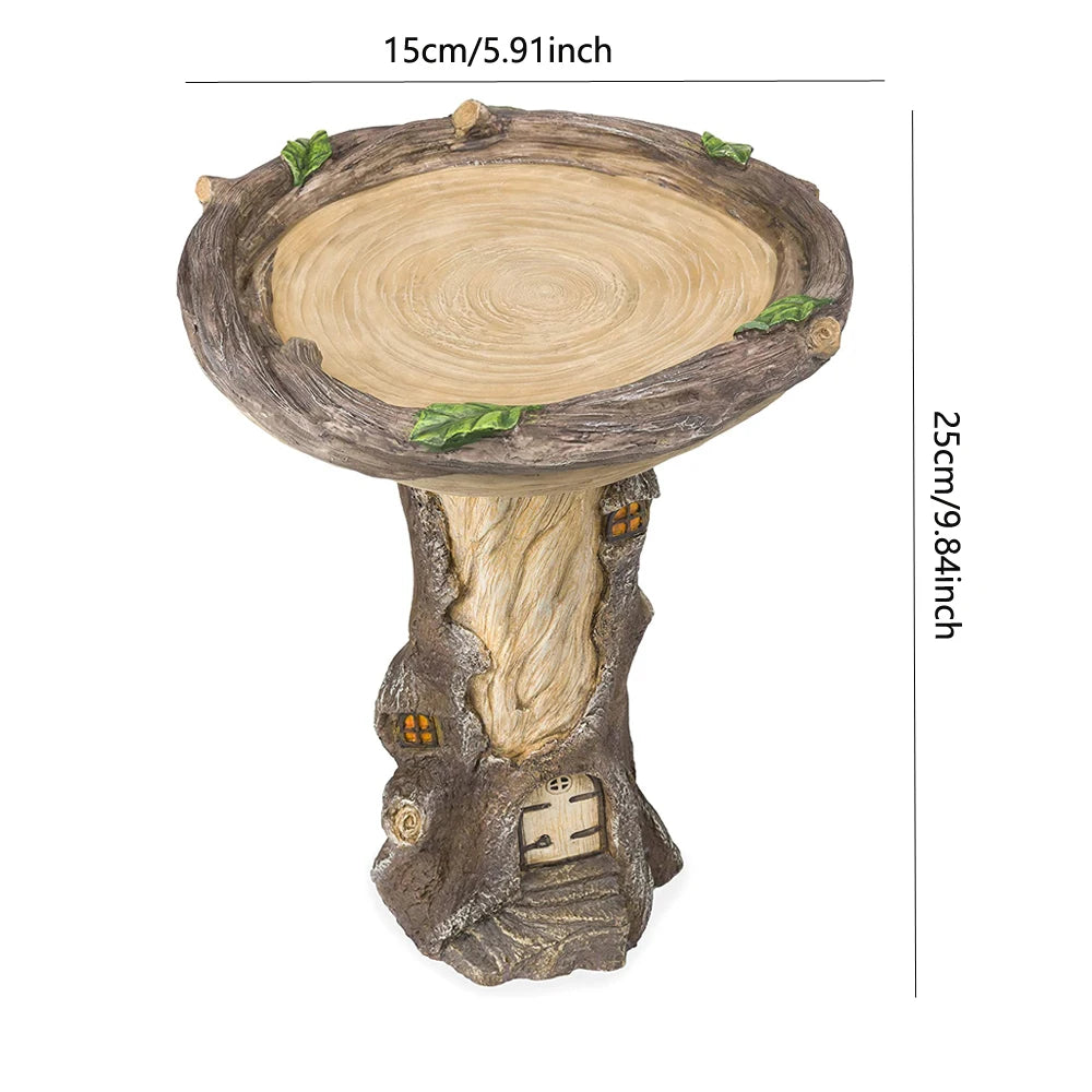 Garden Raccoon Birdbath Polyresin Antique Resin Bird Bath Home Garden Yard Garden Decoration Retro Outdoor Yard Decor Fountains