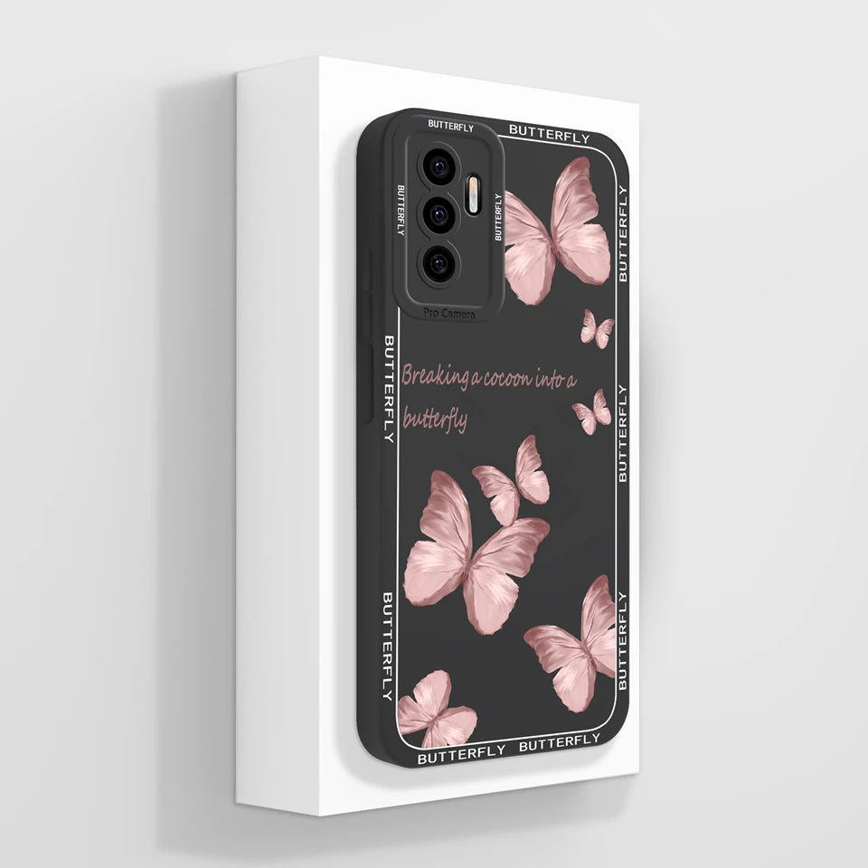 Case For Vivo S10E 5G V23E 4G 5G Y75 4G Beautiful Flower Cartoon Girl Liquid Anti-fall Phone Cover For VivoS10e V23e Y75 Funda