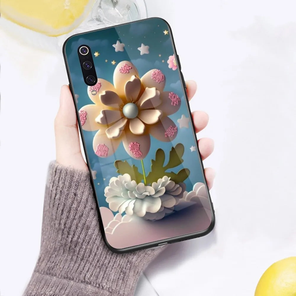 Daisy Flower Art Mobile Cell Phone Case for Xiaomi 13 12 11T 10 9 Lite Redmi Note 12 11 10 10S Pro 9 9A 8 PC Glass Cover Funda
