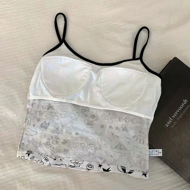 طقم بيجامات نسائي مكون من قطعتين من Hello Kitty Tank Nightgown مع وسادات حمالة صدر وملابس نوم مريحة وملابس هدايا 