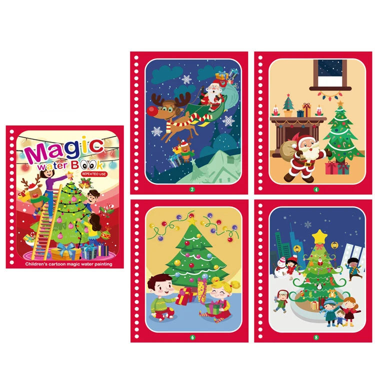 NEU Magische Wasserzeichenbücher für Kinder, Malbücher, Malspielzeug für Kinder, Geburtstagsgeschenk für Jungen und Mädchen, Weihnachten, Neujahr 