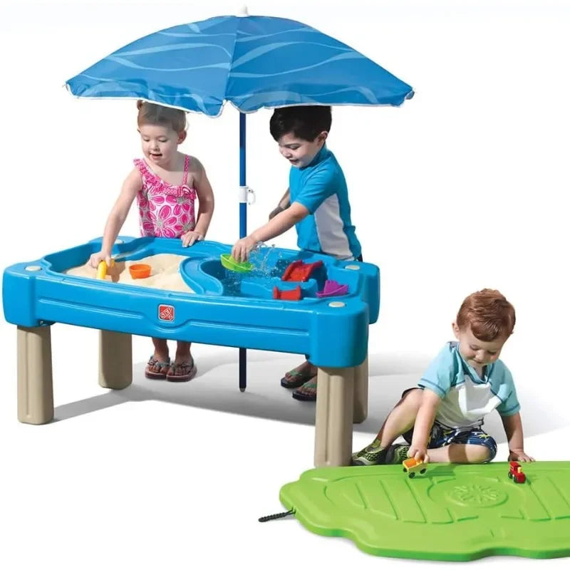 Kids Sand and Water Activity Sensory Table, 6 Piece Accessory Kit, Toddler Summer Outdoor Toys, 2 – 10 Years Old