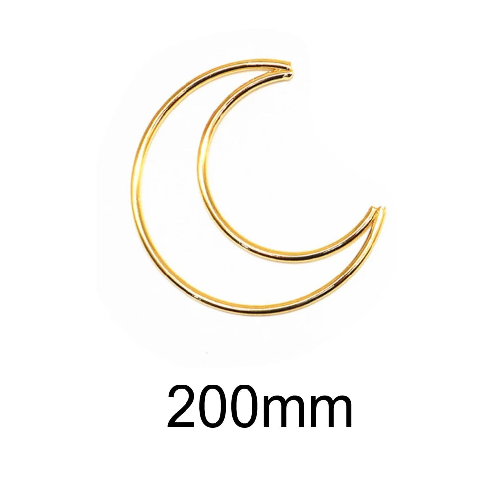 10pcs/5pcs Ramadan Gold ColorMetal Dream Catcher Dreamcatcher Ring Macrame Craft Hoop DIY Wedding Wind Chime Hanging Decorations