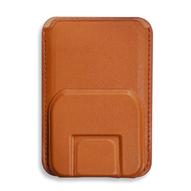 Magnetische Kickstand-Geldbörse mit Ständer, Telefonkartenhalter, Hülle für MagSafe iPhone 13 12 14 Pro Max, Mag Safe Rückseite mit Lederbezug 