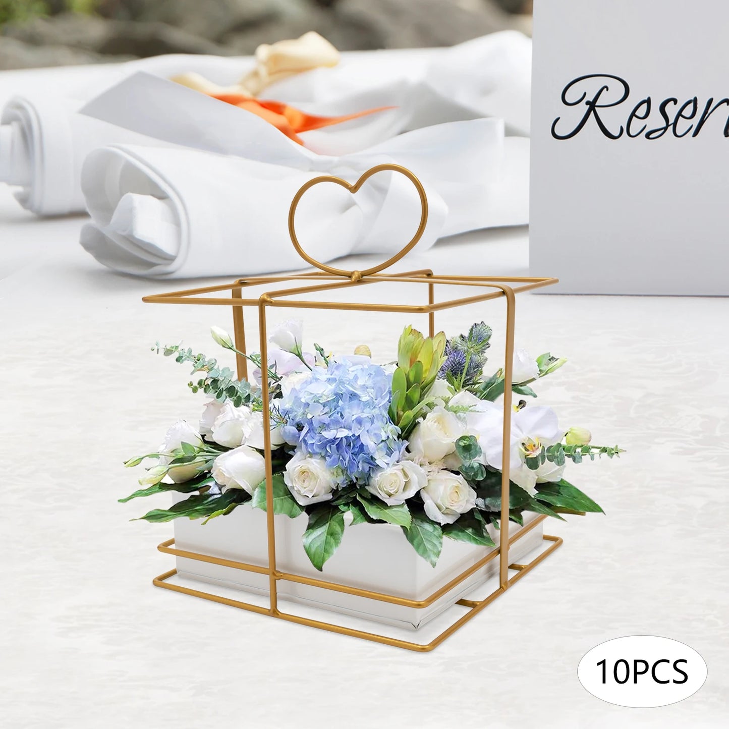 Gold Vases for Centerpieces Wedding 10 Pcs Metal Gold Centerpiece Elegant Wedding Centerpieces for Tables Weddings Party Decor