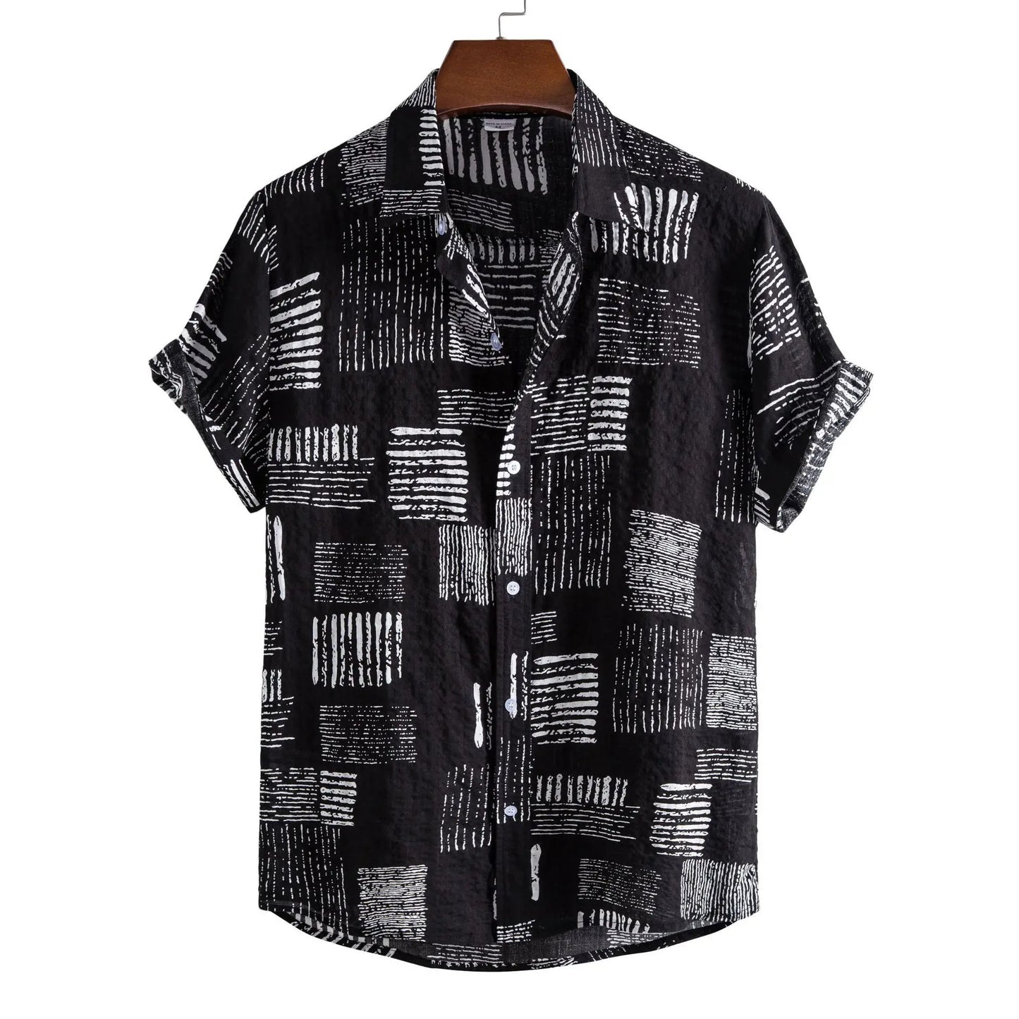 Hawaiian Oversize Shirts Cotton Men's Designer Luxury T-shirt Tiki T-shirts Man Short Sleeve Fashion Clothing Blouses Social