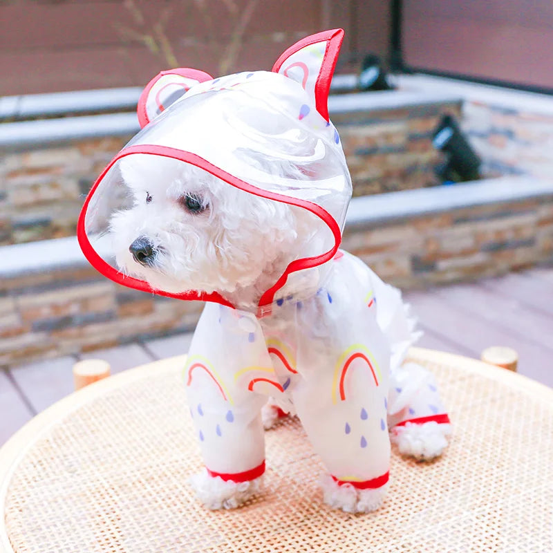 Dog Clothe Rainbow Waterproof Raincoat for Small Dog Puppy Pet Cat All Season Pet Cute Costume Pet Clothes Dog Coat Pet Clothes